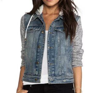Free People Distressed Denim Jean Jacket